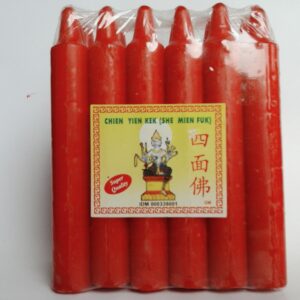Lilin SMF Merah Size 180 Isi 18 Batang @ Ukuran : Tinggi 13 Cm Diameter 1,5 Cm